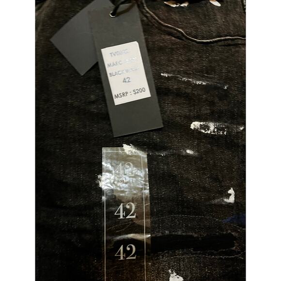 Si Tu Veux Marc Jeans Black Wash Superstack Mens Size 42 - Picture 5 of 5